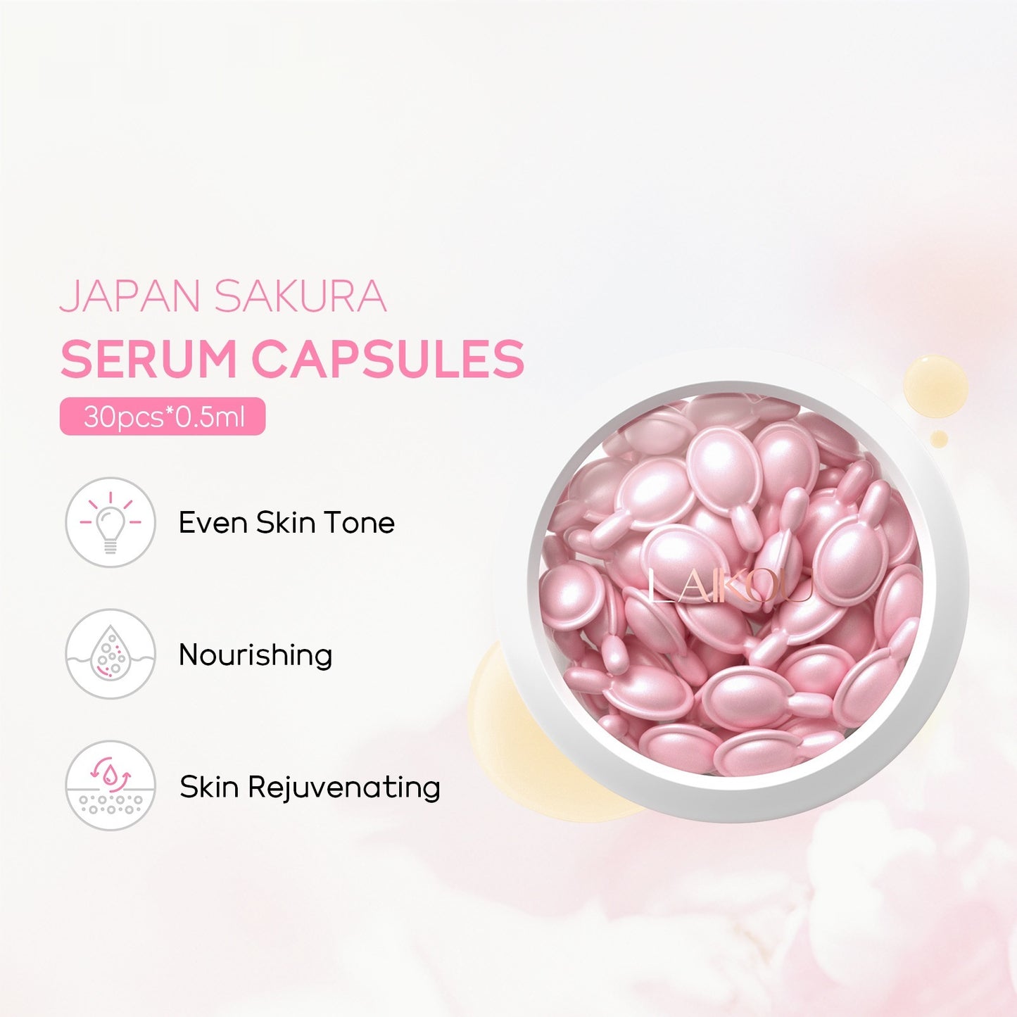 LAIKOU -Sakura Capsule Hydrating 30 Capsules * 0.5ml