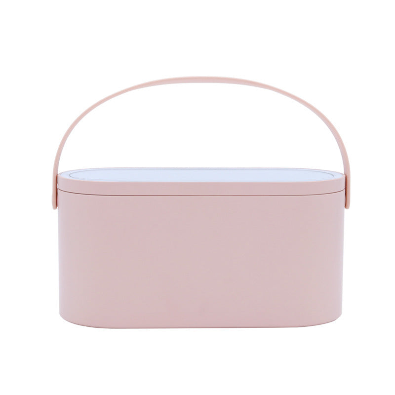 LED Makeup Mirror Organizer – Portable Vanity Box for Travel