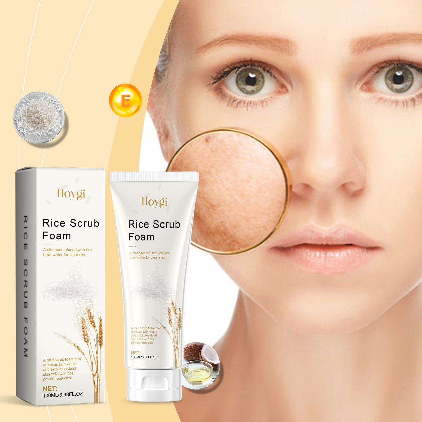 Hoygi -Rice Scrub Foam 100ml
