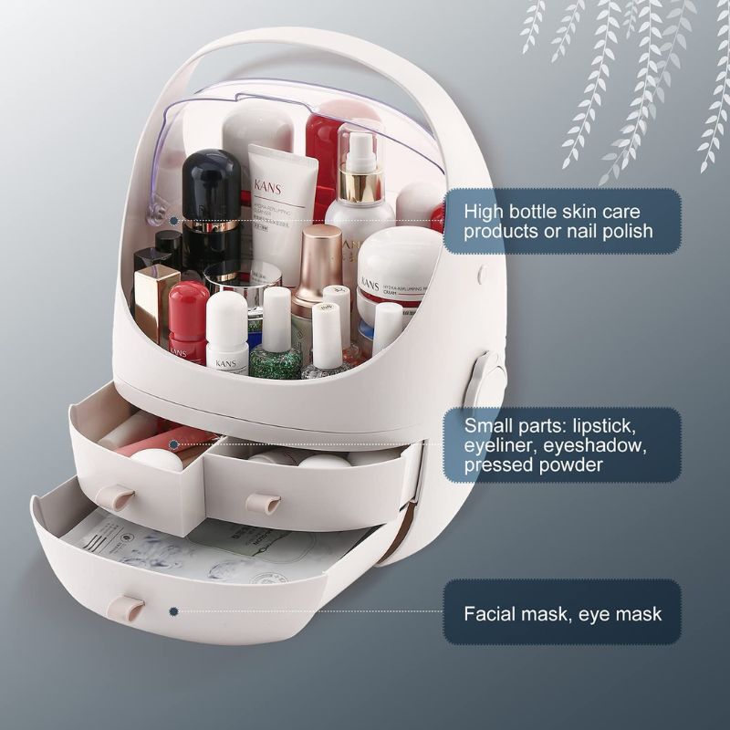 Acrylic lid makeup holder