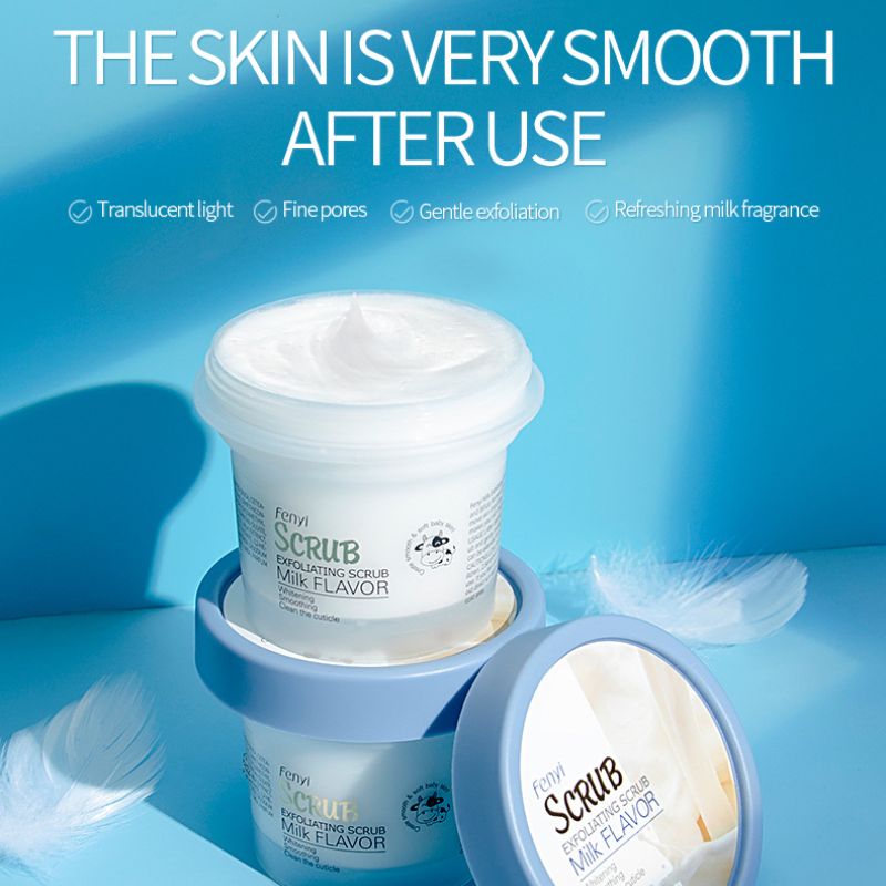 Brightening milk scrub