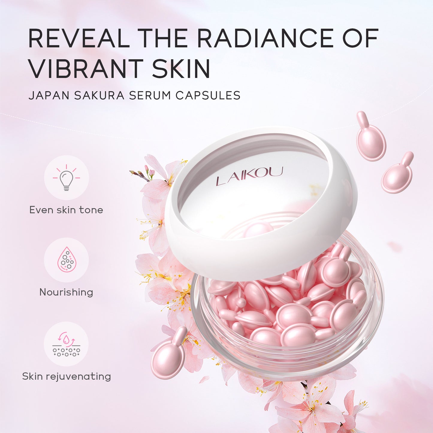 LAIKOU -Sakura Capsule Hydrating 30 Capsules * 0.5ml