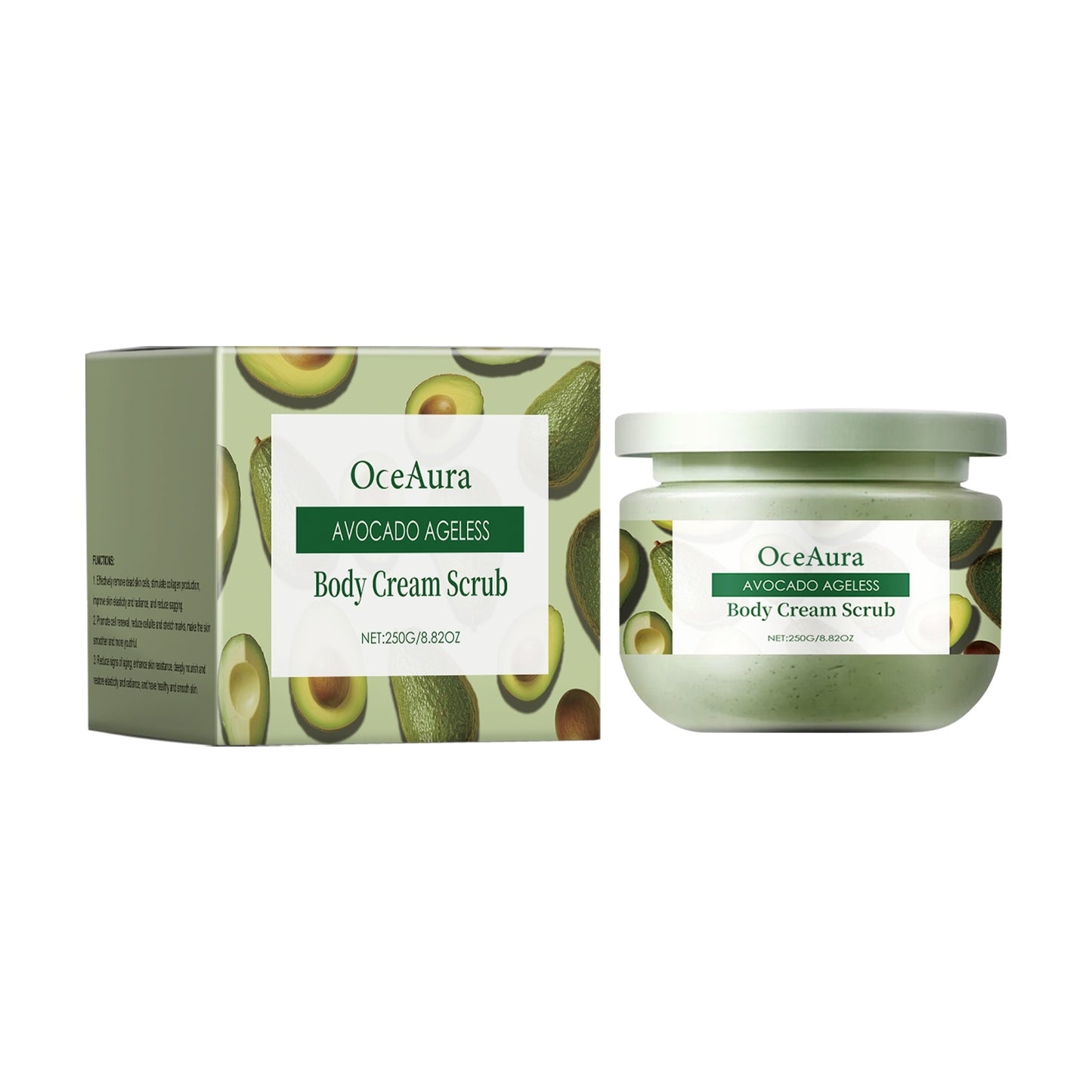 OCEAURA -Avocado Ageless Body Cream Scrub 250g