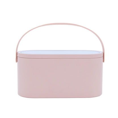 LED Makeup Mirror Organizer – Portable Vanity Box for Travel